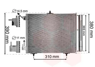 Kondensator, Klimaanlage VAN WEZEL 40005295