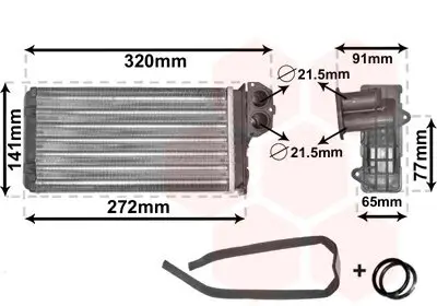 Wärmetauscher, Innenraumheizung VAN WEZEL 40006199