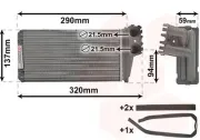 Wärmetauscher, Innenraumheizung VAN WEZEL 40006227