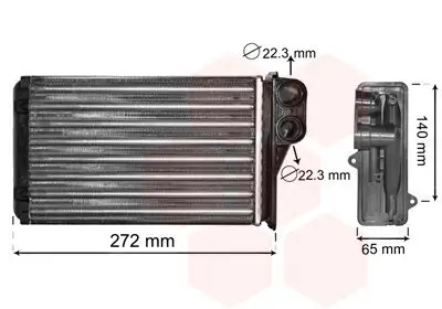 Wärmetauscher, Innenraumheizung VAN WEZEL 40006292 Bild Wärmetauscher, Innenraumheizung VAN WEZEL 40006292