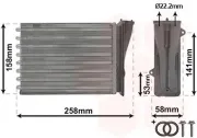 Wärmetauscher, Innenraumheizung VAN WEZEL 40006413