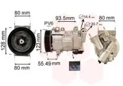 Kompressor, Klimaanlage 12 V VAN WEZEL 4000K315