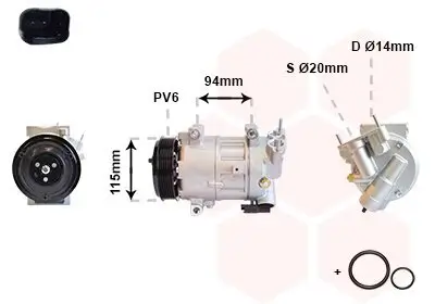 Kompressor, Klimaanlage VAN WEZEL 4000K418