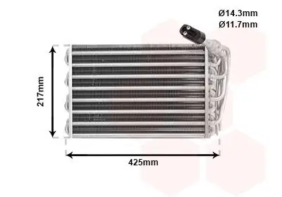 Verdampfer, Klimaanlage VAN WEZEL 4000V010 Bild Verdampfer, Klimaanlage VAN WEZEL 4000V010