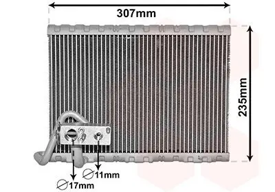 Verdampfer, Klimaanlage VAN WEZEL 4000V401