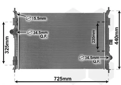 Kühler, Motorkühlung VAN WEZEL 40012386 Bild Kühler, Motorkühlung VAN WEZEL 40012386