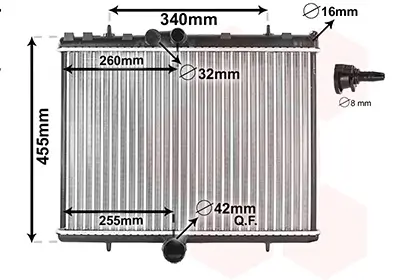 Kühler, Motorkühlung VAN WEZEL 40012710
