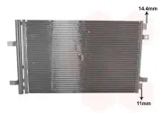 Kondensator, Klimaanlage VAN WEZEL 40015707
