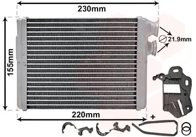 Wärmetauscher, Innenraumheizung VAN WEZEL 40016700