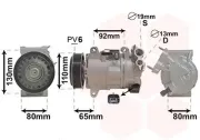 Kompressor, Klimaanlage 12 V VAN WEZEL 4001K703