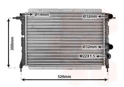 Kühler, Motorkühlung VAN WEZEL 43002065 Bild Kühler, Motorkühlung VAN WEZEL 43002065