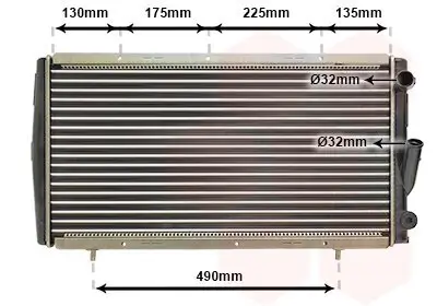 Kühler, Motorkühlung VAN WEZEL 43002084 Bild Kühler, Motorkühlung VAN WEZEL 43002084