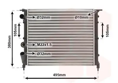 Kühler, Motorkühlung VAN WEZEL 43002118 Bild Kühler, Motorkühlung VAN WEZEL 43002118
