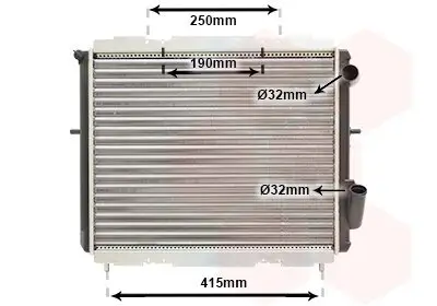Kühler, Motorkühlung VAN WEZEL 43002128 Bild Kühler, Motorkühlung VAN WEZEL 43002128