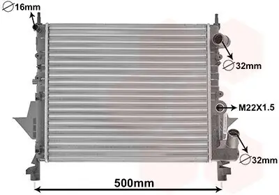 Kühler, Motorkühlung VAN WEZEL 43002158 Bild Kühler, Motorkühlung VAN WEZEL 43002158