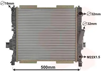 Kühler, Motorkühlung VAN WEZEL 43002167