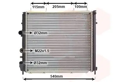 Kühler, Motorkühlung VAN WEZEL 43002174 Bild Kühler, Motorkühlung VAN WEZEL 43002174