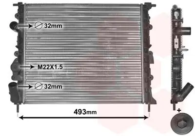 Kühler, Motorkühlung VAN WEZEL 43002197 Bild Kühler, Motorkühlung VAN WEZEL 43002197