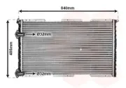 Kühler, Motorkühlung VAN WEZEL 43002257