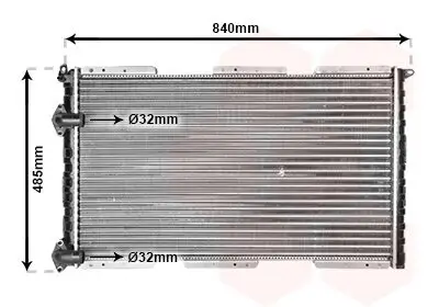 Kühler, Motorkühlung VAN WEZEL 43002257 Bild Kühler, Motorkühlung VAN WEZEL 43002257