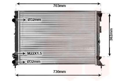 Kühler, Motorkühlung VAN WEZEL 43002259 Bild Kühler, Motorkühlung VAN WEZEL 43002259