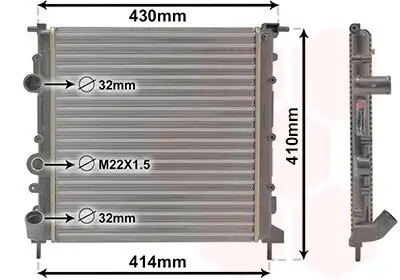 Kühler, Motorkühlung VAN WEZEL 43002260 Bild Kühler, Motorkühlung VAN WEZEL 43002260
