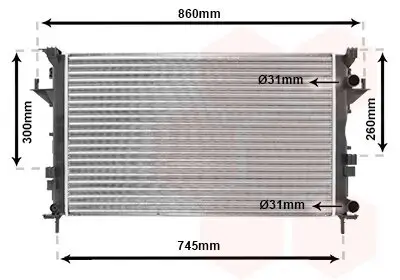 Kühler, Motorkühlung VAN WEZEL 43002290 Bild Kühler, Motorkühlung VAN WEZEL 43002290