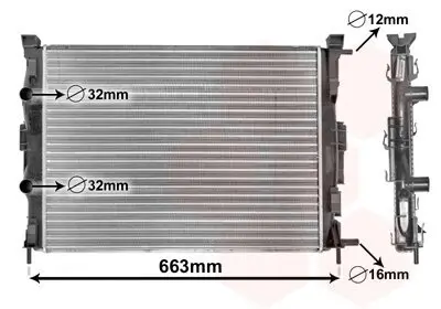 Kühler, Motorkühlung VAN WEZEL 43002307 Bild Kühler, Motorkühlung VAN WEZEL 43002307