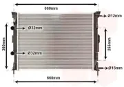 Kühler, Motorkühlung VAN WEZEL 43002308