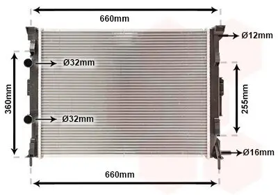 Kühler, Motorkühlung VAN WEZEL 43002308 Bild Kühler, Motorkühlung VAN WEZEL 43002308