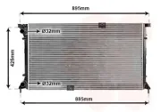 Kühler, Motorkühlung VAN WEZEL 43002360