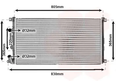 Kühler, Motorkühlung VAN WEZEL 43002322 Bild Kühler, Motorkühlung VAN WEZEL 43002322