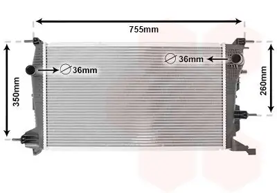 Kühler, Motorkühlung VAN WEZEL 43002410 Bild Kühler, Motorkühlung VAN WEZEL 43002410