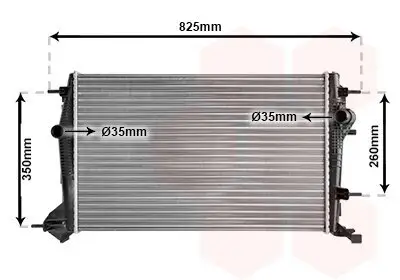 Kühler, Motorkühlung VAN WEZEL 43002414 Bild Kühler, Motorkühlung VAN WEZEL 43002414
