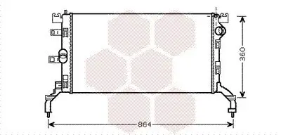 Kühler, Motorkühlung VAN WEZEL 43002415 Bild Kühler, Motorkühlung VAN WEZEL 43002415