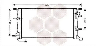 Kühler, Motorkühlung VAN WEZEL 43002445 Bild Kühler, Motorkühlung VAN WEZEL 43002445
