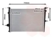 Kühler, Motorkühlung VAN WEZEL 43002458