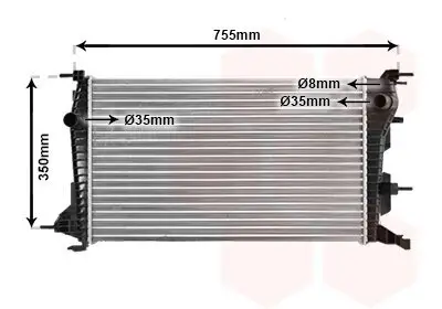 Kühler, Motorkühlung VAN WEZEL 43002460 Bild Kühler, Motorkühlung VAN WEZEL 43002460