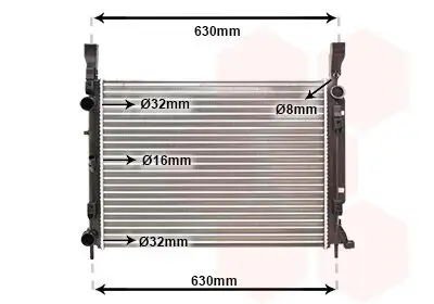 Kühler, Motorkühlung VAN WEZEL 43002469 Bild Kühler, Motorkühlung VAN WEZEL 43002469