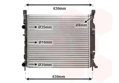 Kühler, Motorkühlung VAN WEZEL 43002470 Bild Kühler, Motorkühlung VAN WEZEL 43002470