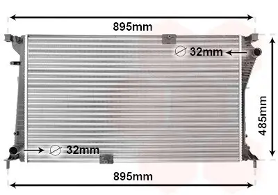 Kühler, Motorkühlung VAN WEZEL 43002490 Bild Kühler, Motorkühlung VAN WEZEL 43002490