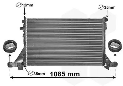 Kühler, Motorkühlung VAN WEZEL 43012560 Bild Kühler, Motorkühlung VAN WEZEL 43012560