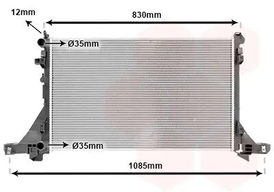 Kühler, Motorkühlung VAN WEZEL 43002561 Bild Kühler, Motorkühlung VAN WEZEL 43002561