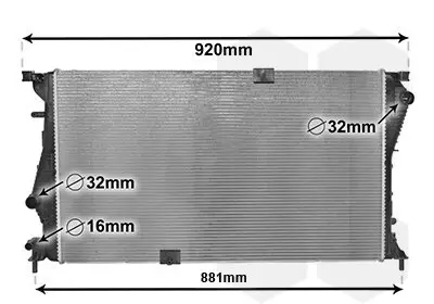 Kühler, Motorkühlung VAN WEZEL 43002601 Bild Kühler, Motorkühlung VAN WEZEL 43002601