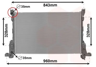 Kühler, Motorkühlung VAN WEZEL 43002623 Bild Kühler, Motorkühlung VAN WEZEL 43002623