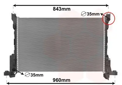 Kühler, Motorkühlung VAN WEZEL 43002625 Bild Kühler, Motorkühlung VAN WEZEL 43002625