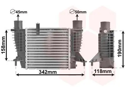 Ladeluftkühler VAN WEZEL 43004338 Bild Ladeluftkühler VAN WEZEL 43004338