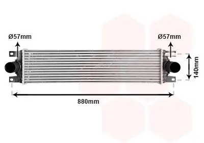 Ladeluftkühler VAN WEZEL 43004359