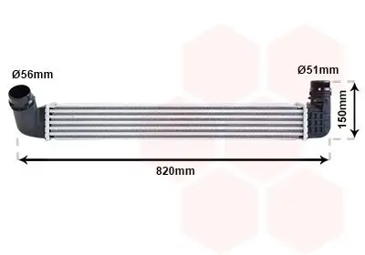 Ladeluftkühler VAN WEZEL 43004461