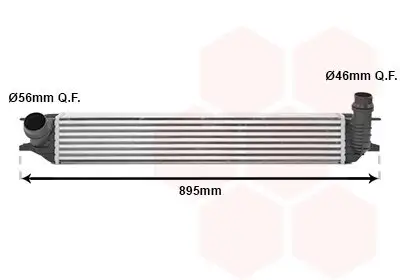 Ladeluftkühler VAN WEZEL 43004462
